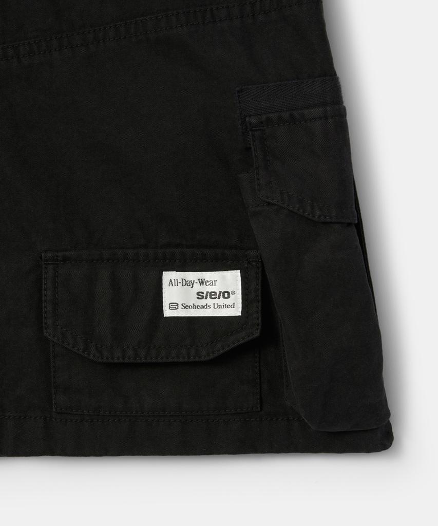 Sio Cargo Cotton Mini Skirt_Black