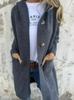 Women's Autumn/Winter Hooded Knitted Cardigan Sweater with Pockets and Buttons - European & American Style