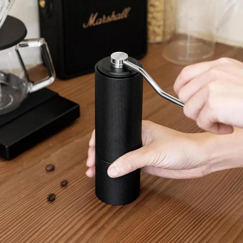 French Press Coffee with Double Bearing Positioning Manual Coffee Grinder Internal Adjustable Setting for Hand Grinder Gift