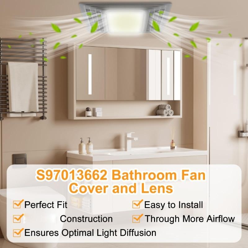 ABS Bathroom Ventilation Grille with Noise Reduction Designs S97013662 Tool Easy Mounting Systems Air Circulation Grille