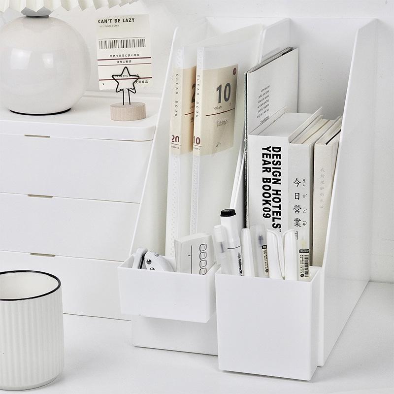 Japanisches Schreibtisch-Aufbewahrungsregal im MUJI-Stil: Bücherregal & Aktenbox für Studenten