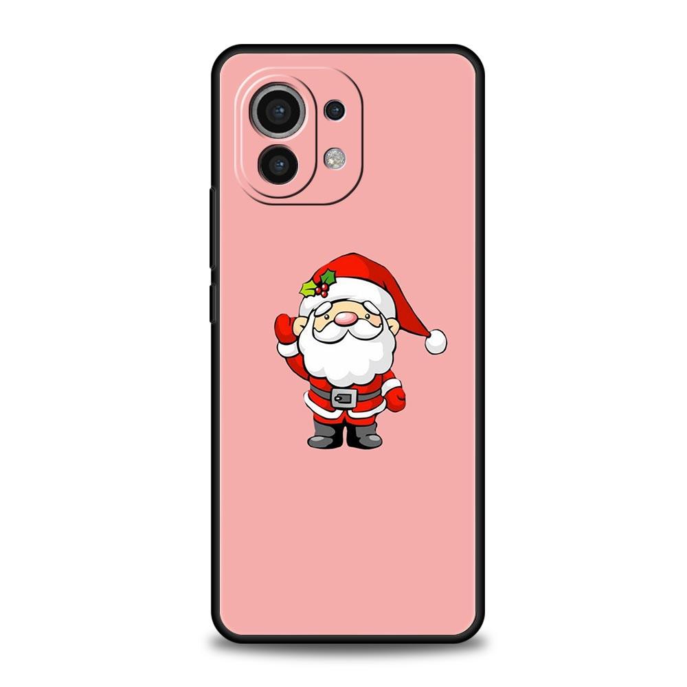 Phone Case For Xiaomi Mi 15 14 14T 13T 12T Pro 12 13 11 Lite 5G 11T X6 X5 Pro Soft TPU Cover Cartoon New Year Christmas Santa