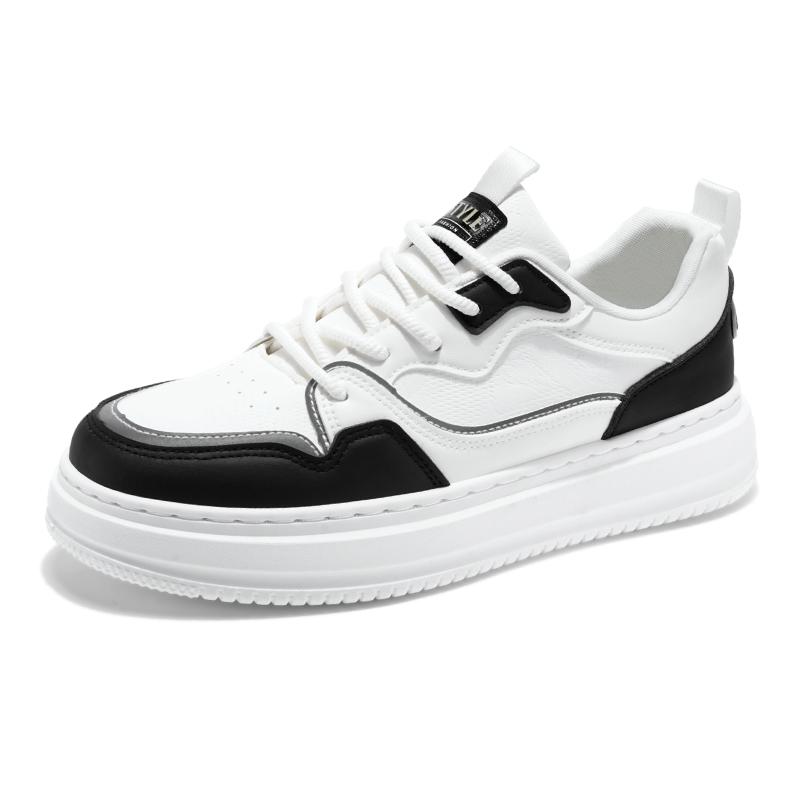 

Мужские кроссовки для сноуборда Низкие повседневные туфли на толстой подошве Модные универсальные кроссовки 44 чёрный/белый