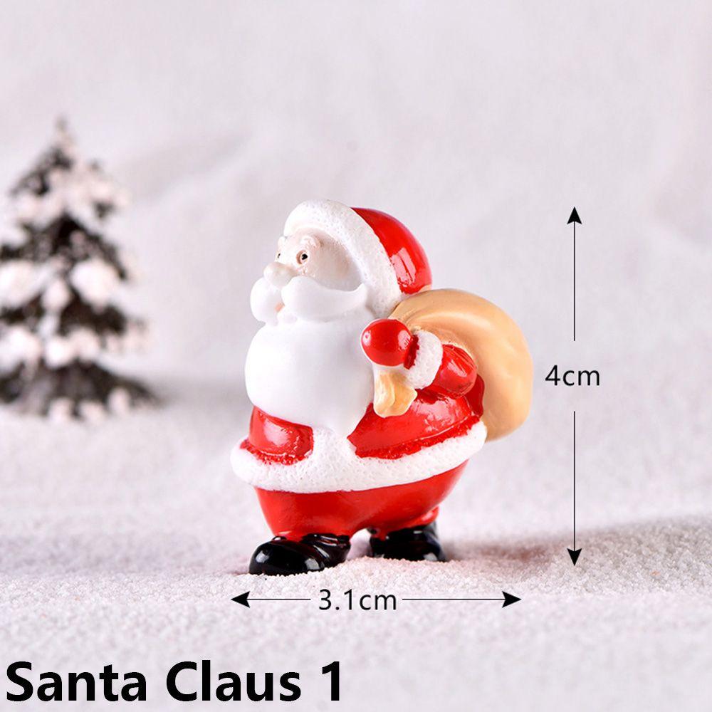 Micro Landscape Fairy Garden Xmas Ornament Mini Santa Claus Snowman Figurine Christmas Decorations