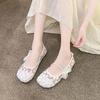 Mary Jane Sandals Women's 2025 Summer New with Skirt Thin Xiaoxiangfeng Fisherman Shoes Lace Old Beijing Cloth Shoes