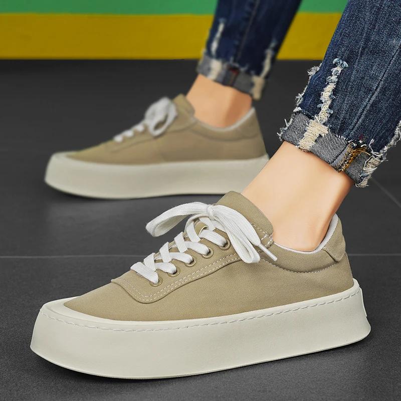 Herren-Sneakers Sport und Freizeit Frühling und Herbst Mode Skateboard-Schuhe für Herren Freizeitschuhe Belüftet Slipper Rutschfest
