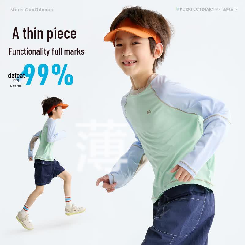 Gulu Diary Kids' Lightweight Breathable Long-Sleeve T-Shirt