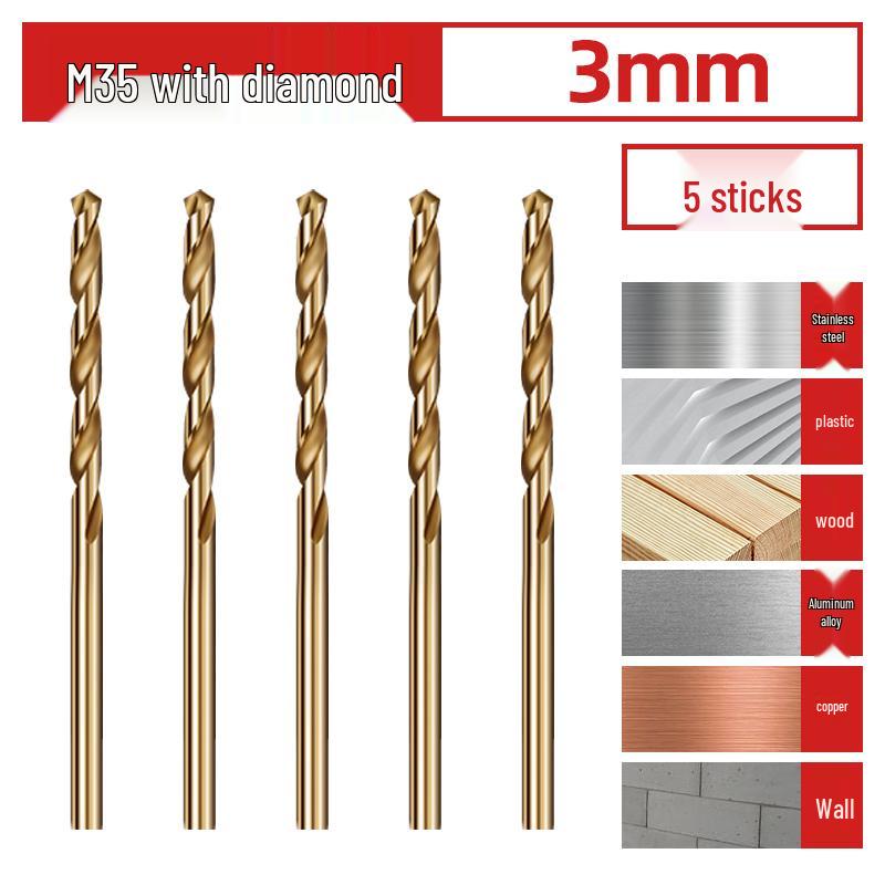High-Strength German Stainless Steel Cobalt Drill Bit Set