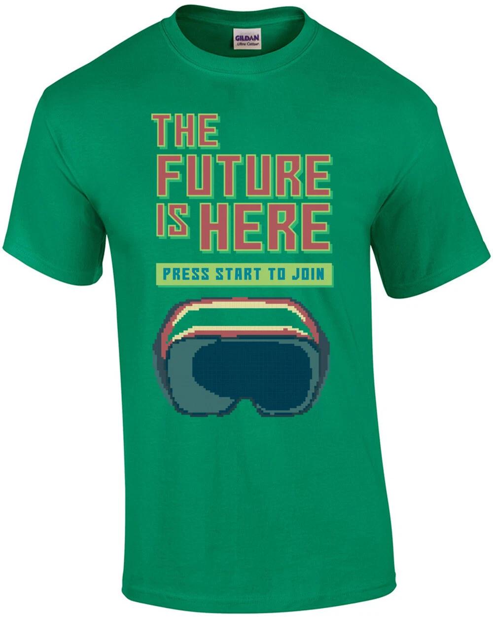 The Future Is Here Press Start To Join Retro Gaming T-Shirt 3XL