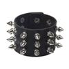 Punk Pu ādas radzēm aproce Gothic Cuff rokassprādze unisex melna aproce
