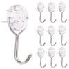 Gypsum boardVeneerWood Hooks Three-pin Hook Clear Wall-mounted Concrete Compatible Plastic High Load Capacity (10-piece Set)