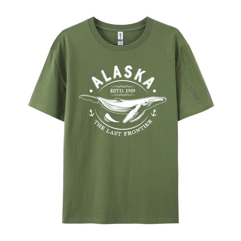 

Normal T-shirts Alaska The Last Frontier Whale Home Cruise Vintage Design Custom T-Shirt For Men Premium Cotton Autumn Tops Tees 4XL