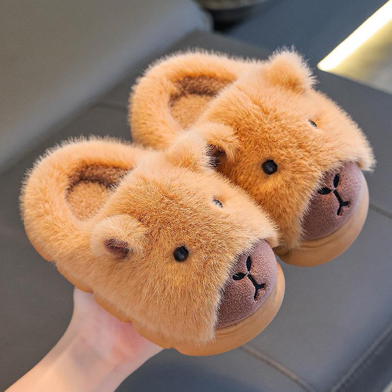 Cartoon Anti-slip Slippers for Boys / Girls' Padded Fleece Shoes