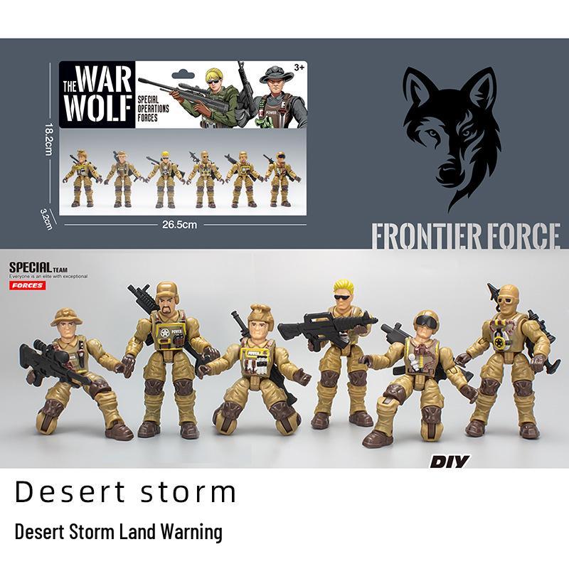Elite Counter-Terrorism Special Forces Articulated Action Figure 10cm Soldier with Weapon & Zombie
