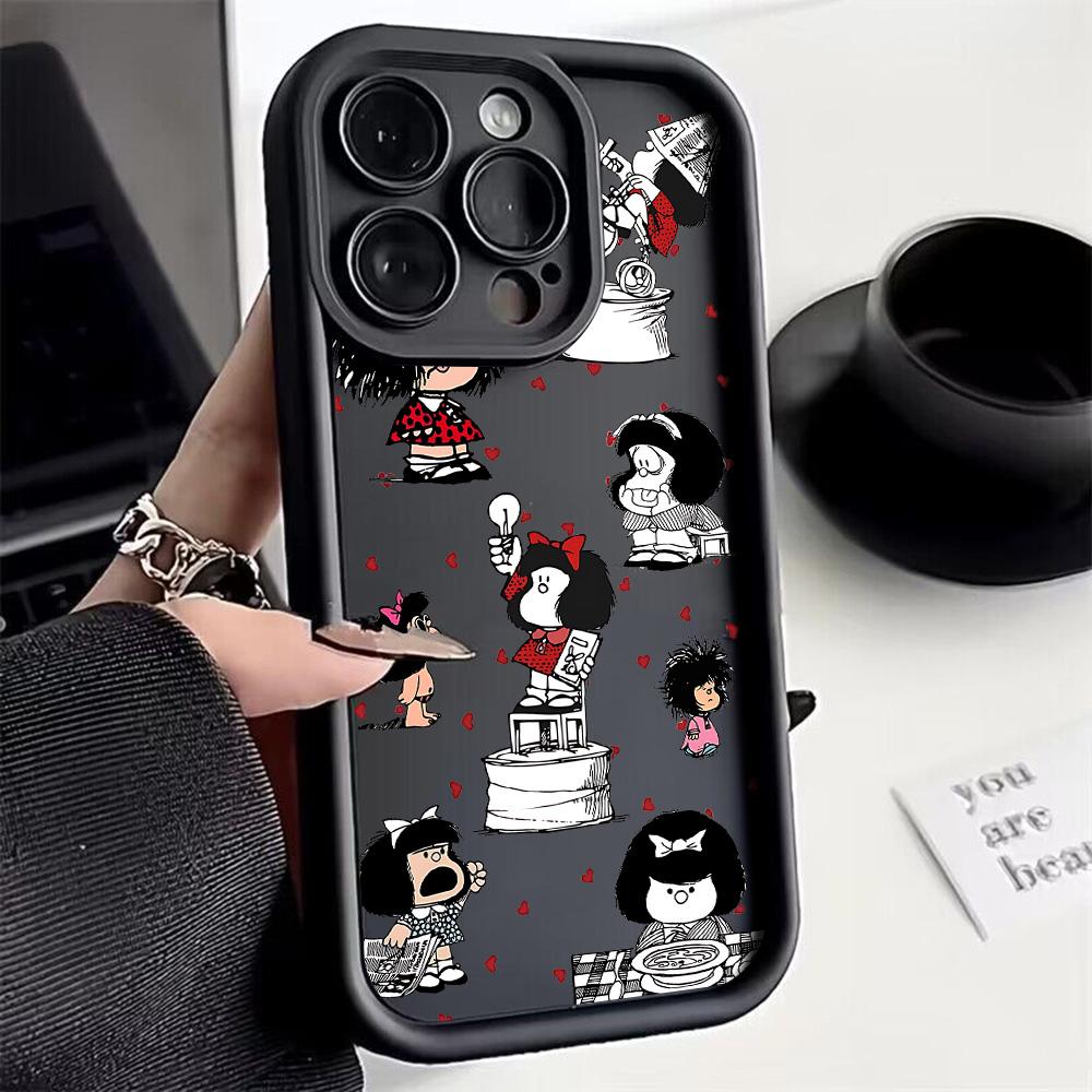 

HOT Cartoon M-Mafaldas Phone Case For Xiaomi Redmi 15 14C 13 13C 12 12C K50 K40 10C 10 9T 9C 9A K30 4G 5G Soft TPU Back Cover Redmi 15 5G