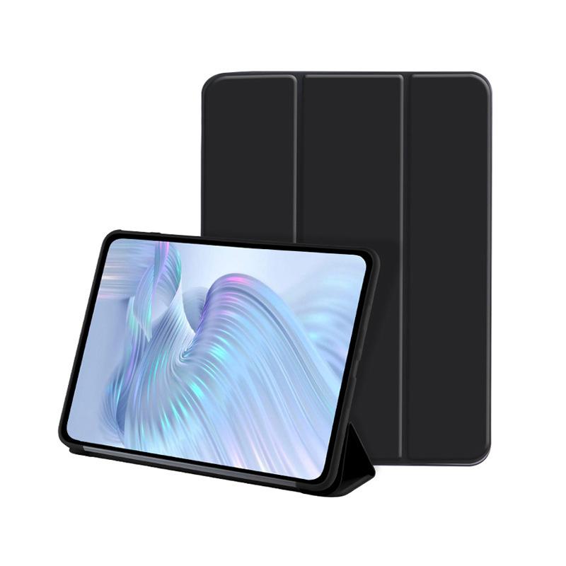 FOR OPPO pad SE11 protective case silicone soft shell Tri-Fold smart sleep leather case AIR2 11.35in чёрный