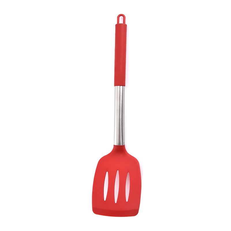 Set de 13 ustensile de bucătărie din silicon: Spatule și linguri pentru gătit și copt cu găleată de depozitare