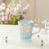 Pearl Glaze Hand-painted Relief Mug Home Office Light Luxury High-end Ceramic Water Cup High Value Cross-border Cup