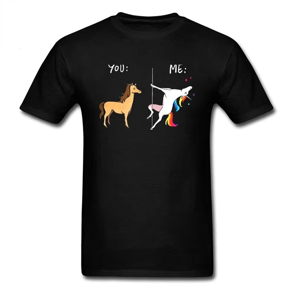 Funny Unicorn You Horse Tshirt Creative Design Graphic Tshirts Harajuku Fashion Men Tops Pole Dancing Adult Tee Ropa Hombre