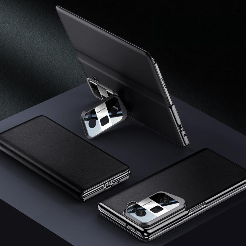 Suitable for Honor MagicVS3 Mobile Phone Case Flip Lens Bracket Business Full-inclusive Anti-fall Honorvs3 Plain Leather Case