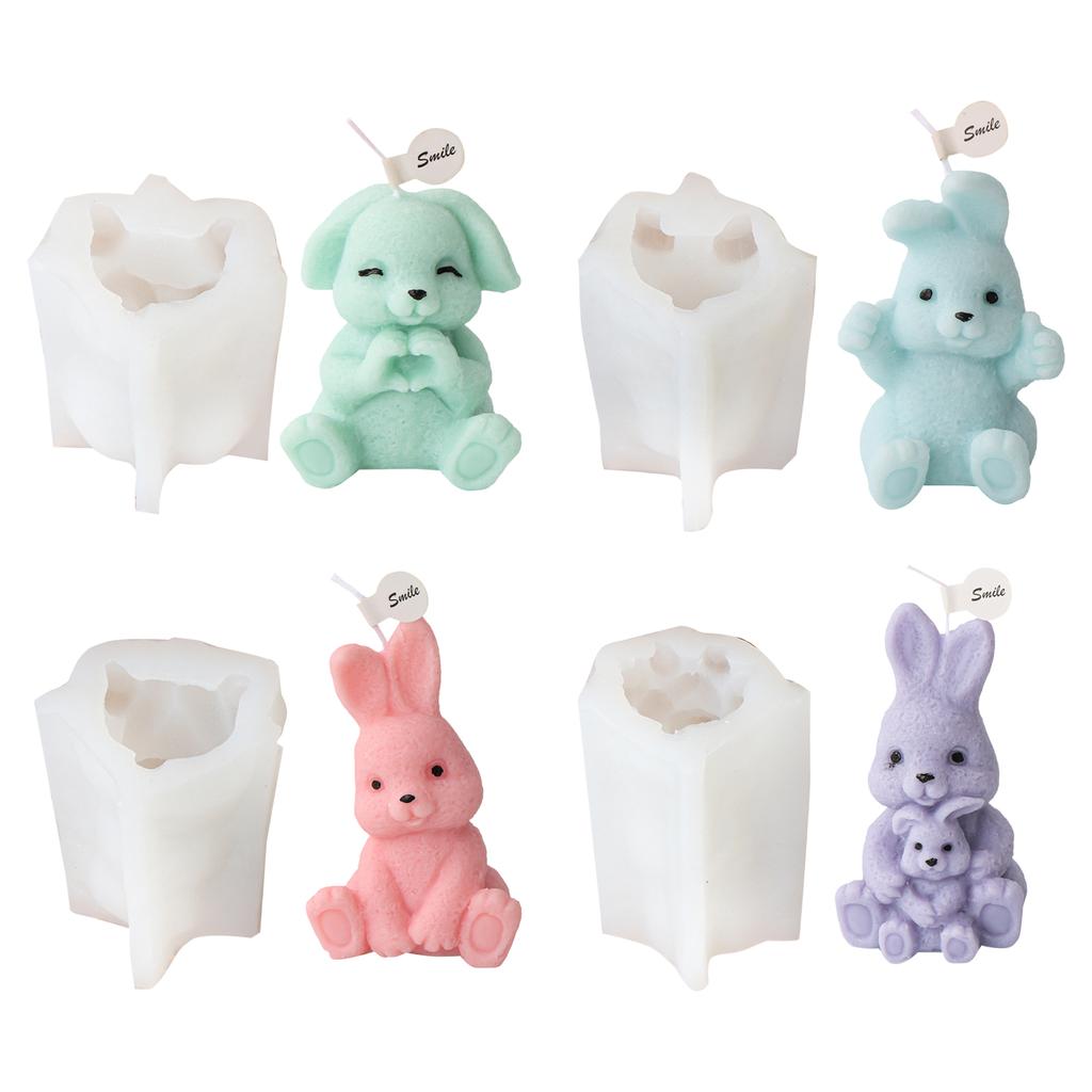 Easter Silicone Mold for Handmade Candle Soap Resin Chocolate Gypsum Ice Baking Cute Shaped Craft Mold