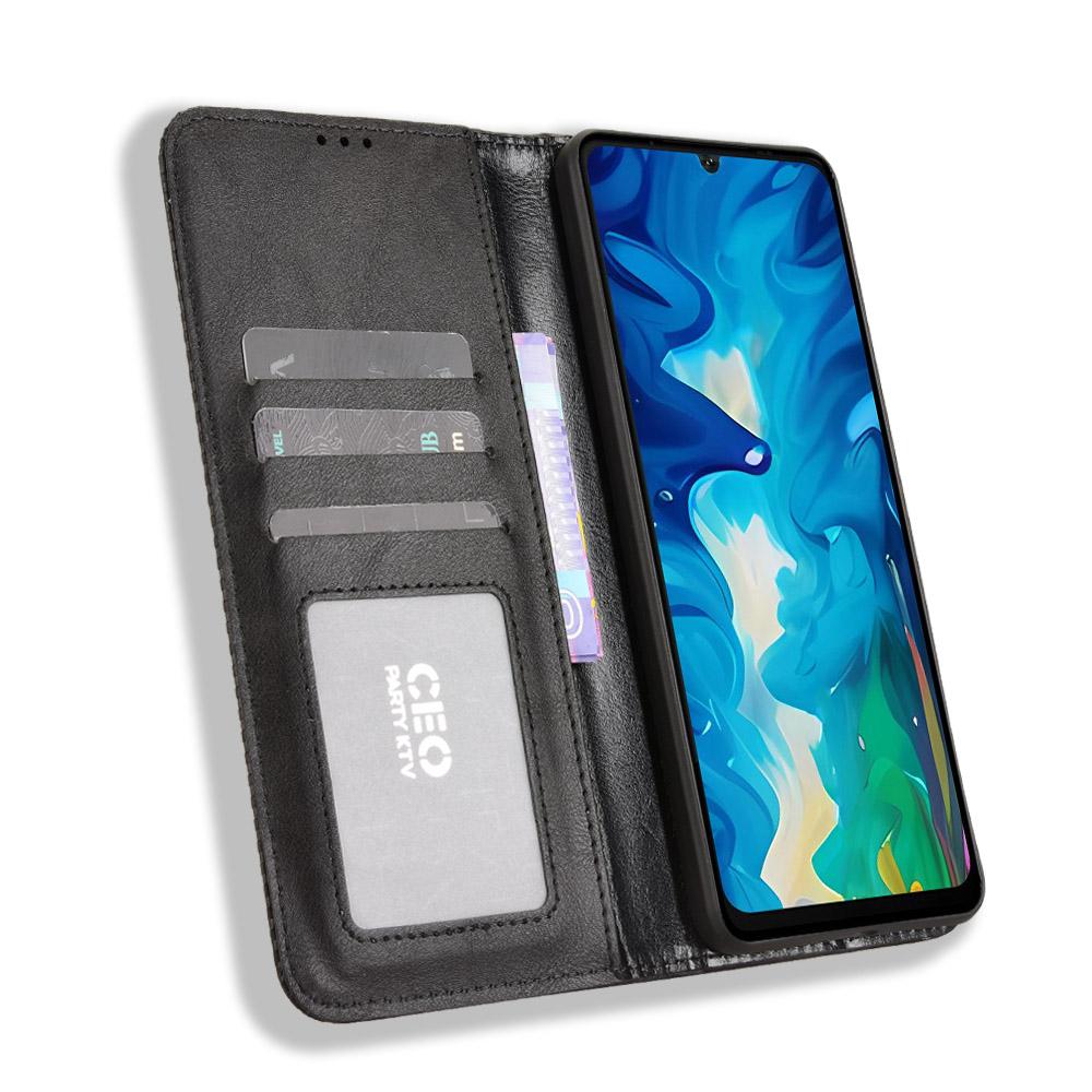 For Doogee Note 59 Pro/Doogee Note 59 Leather Case Wallet Stand Retro Texture Phone Cover