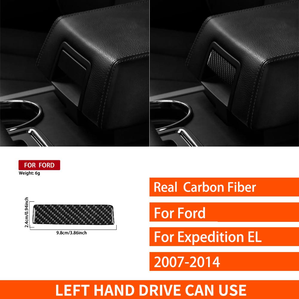 For Ford Expedition 2007-2014 Real Carbon Fiber Stickers Centre Radio AC CD Gear Shift Door Panel Car Accessories Decorative