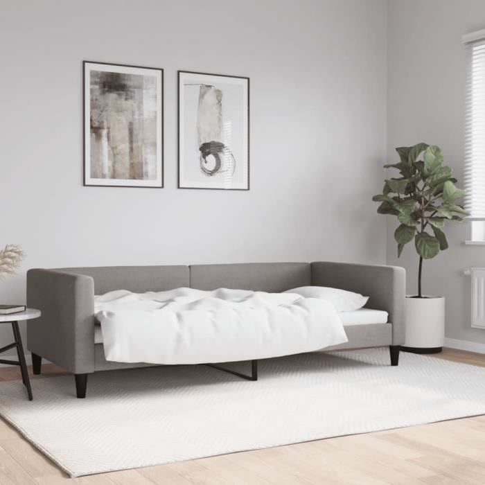 VidaXL Taupe Daybed 90x200 Cm Fabric 353986