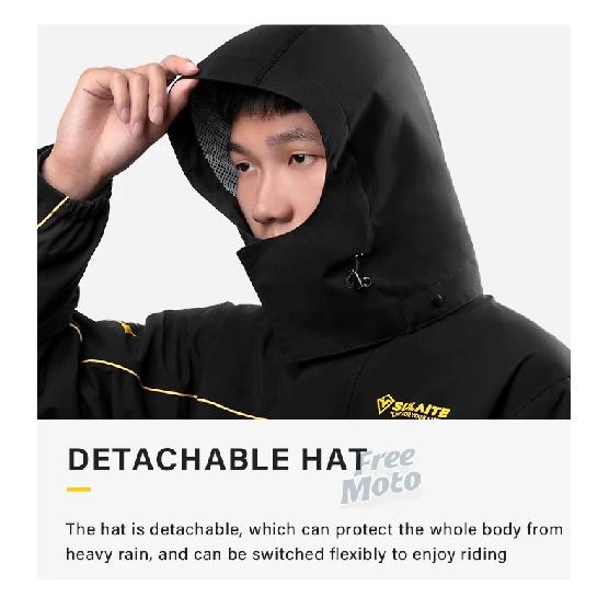 SULAITE Motorcycle Rain Suit Men Women Rain Gear Waterproof Protective Rain Coat with Pants 2 Pieces Breathable Outdoor