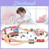 Wooden Train Track Puzzle With 88 Pieces For Childrens Educational Play