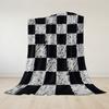 Karomuster Flanell Decke Warm Weich Halloween Weihnachten Sofa Warm Gemütlich Dekoratives Dekor Geschenk für Alle Jahreszeiten