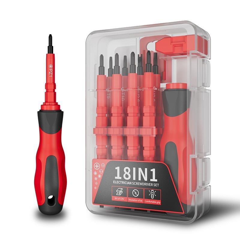 18-in-1 Electrician Screwdriver Set Compact Insulated Hex, Phillips, and Flathead Screwdriver Kits