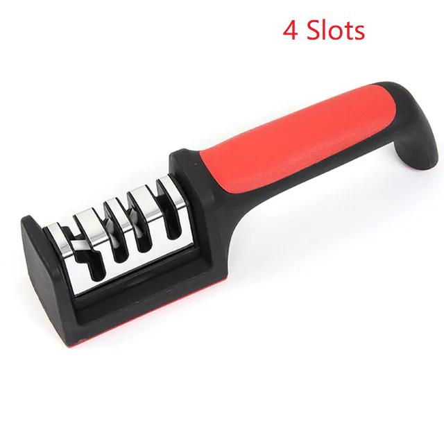 Portable Handheld Knife Sharpener Multi-function 4 Stages Type Sharpening Tool Stainless Steel Sharpening Stone For Kitchen