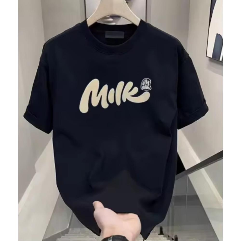 2026 New Highend Brand Tshirt Unisexs Summer Casual Loose Sports Short Sleeved Pure Cotton Top Coupl