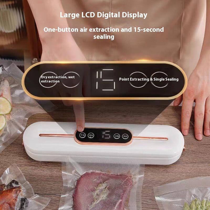 Vacuum Sealing Machine Automatic Vacuum Machine Sealing and Fresh-keeping Packaging Household Vacuum Sealing Machine