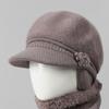 Wool Hat Women's Autumn and Winter Fleece Warm Hat, Ear Protection, Cold Protection, Thickened Knitted Hat
