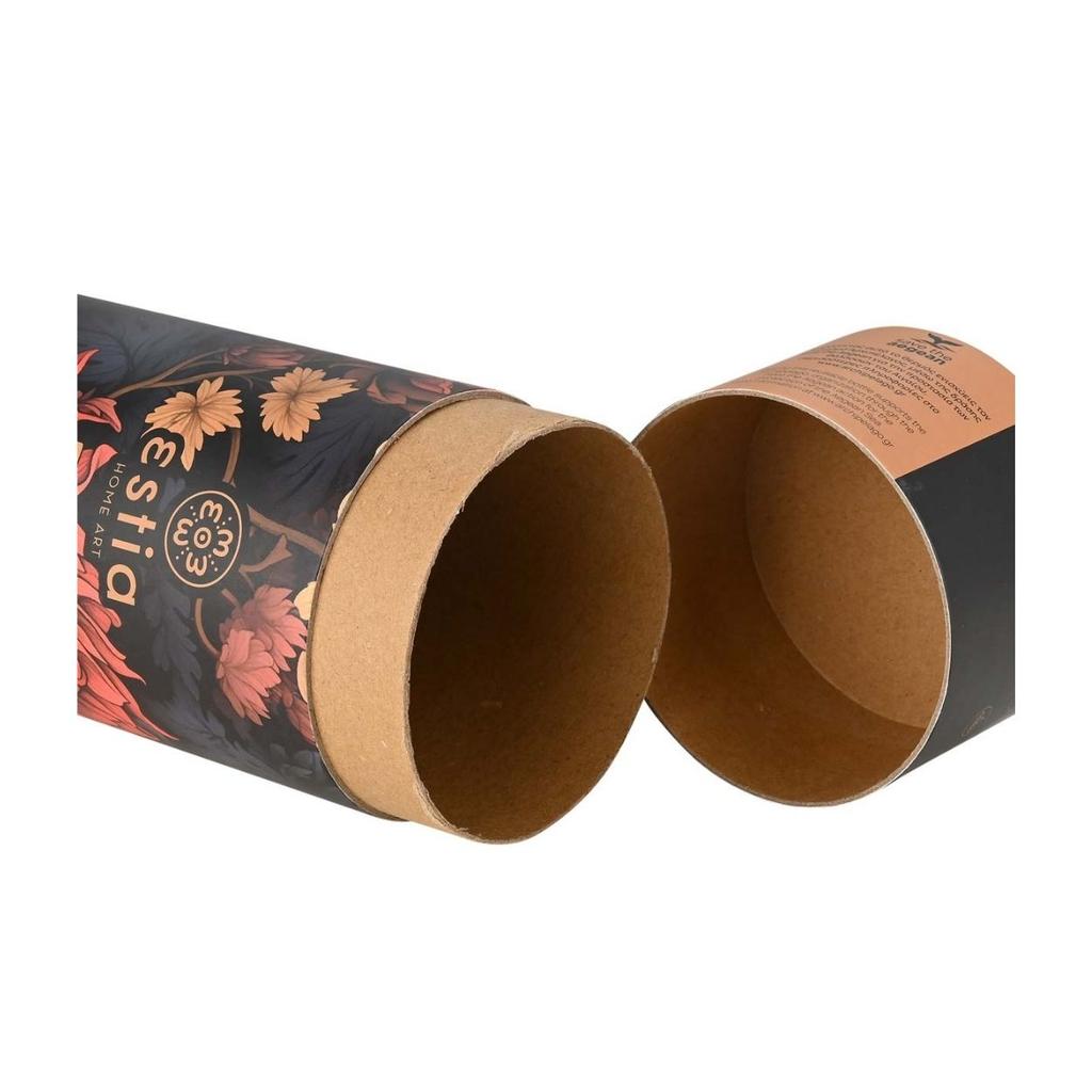 Floral Thermal Mug with Straw 500 Ml Midnight Blossom