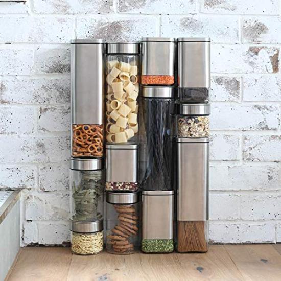 Dalton Cube Jar with Press Lid, Small, K915-1285S