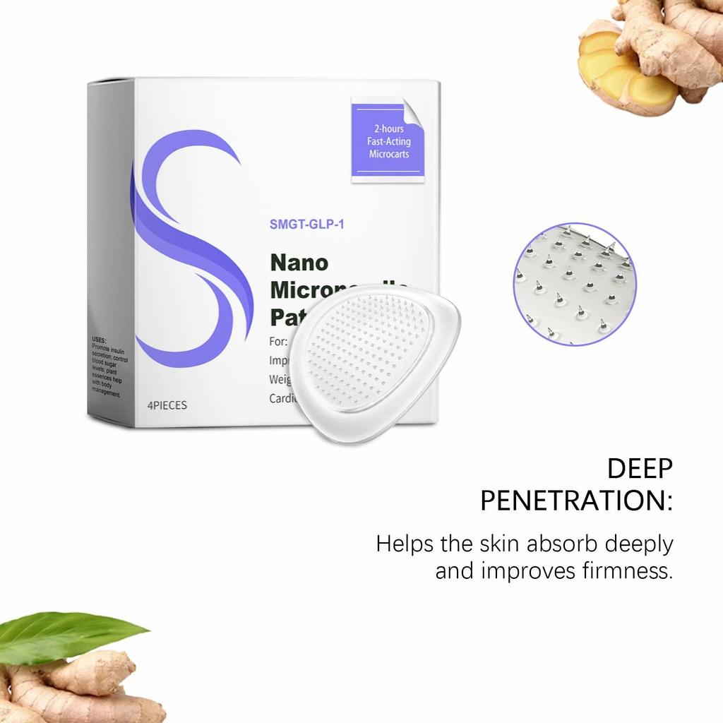 Nano Micro Needle Sticker, Firm Slimming, Painles, Full Stomach, Body Sticker, Tight Fit (4pcs/1box)