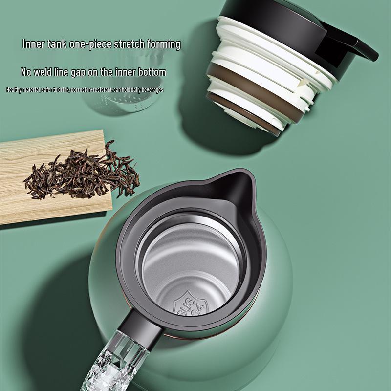 304 Stainless Steel Insulated Kettle with Intelligent Temperature Display - Household Stewing Tea Pot, Commemorative Business Souvenir.