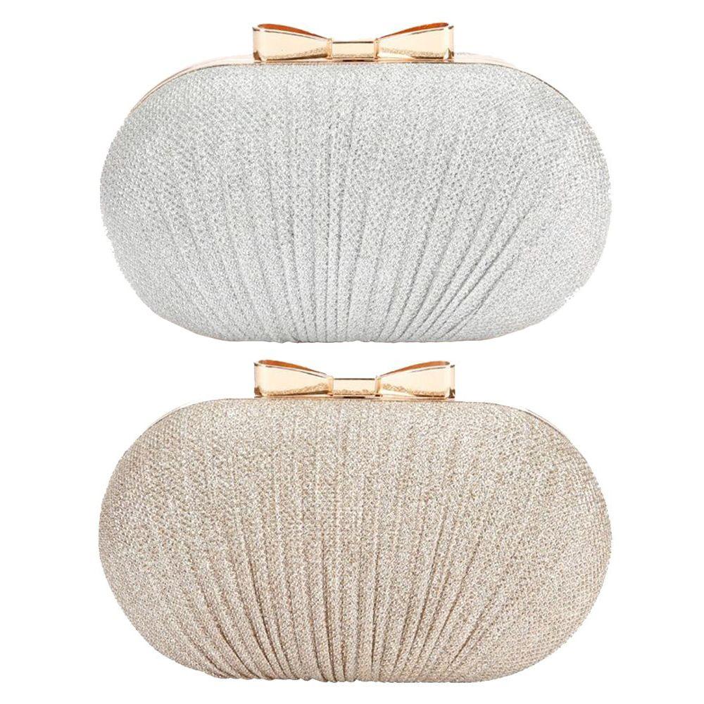 

2PCS Rhinestones Beaded Handbags Clutch Chain Purse Evening Bag Shoulder