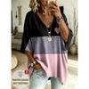 T-shirt da Donna Taglie Forti con Scollo a V e Maniche a Pipistrello Stampa Etnica Bohemien Top Largo Estivo Comodo Traspirante per il Pendolarismo Quotidiano Casual