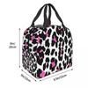 Leopardenmuster Isoliertes Lunchpaket Auslaufsicherer Lunchbehälter Thermotasche Tragetasche Lunchbox Büro Outdoor Lebensmitteltasche