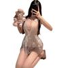 Sexy Lingerie Sexy Pure Desire Nightgown Flirting Free Suspender Passion Mesh Revealing Milk Dress Sexual Hint Fast Attack Skirt