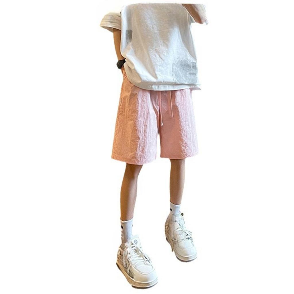 Pantaloncini a Gamba Larga Vita Alta Leggeri ad Asciugatura Rapida - Pantaloncini Estivi Casual Traspiranti con Coulisse in Vita - Design Unisex