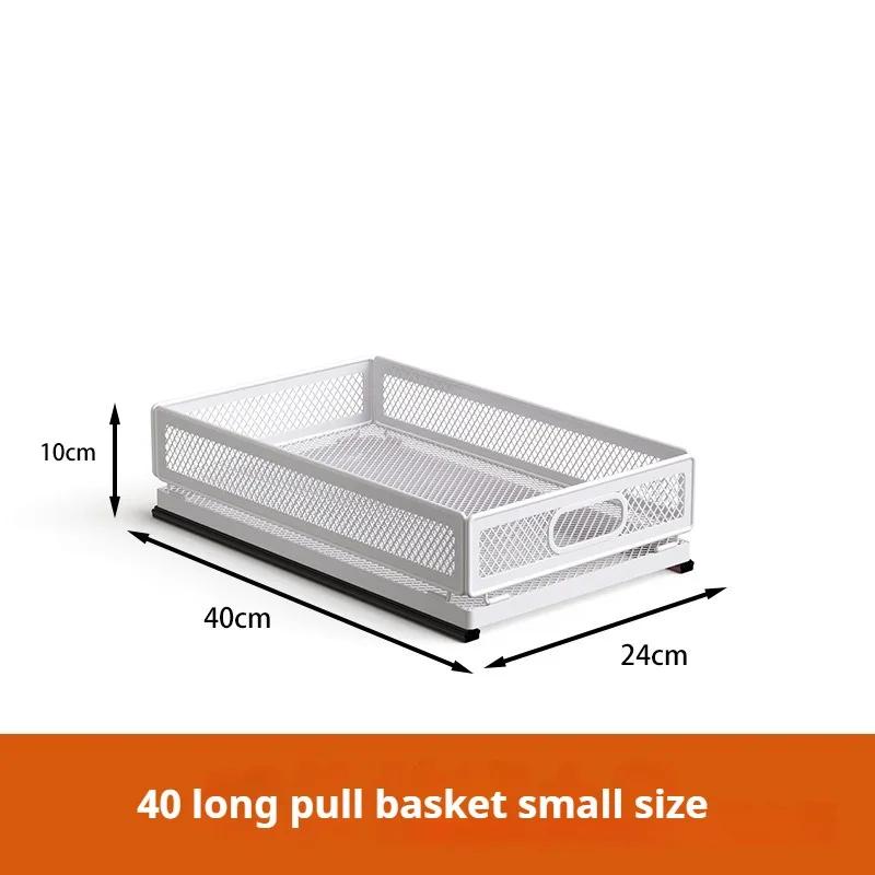 

Стеллаж для хранения на кухне Шкаф для хранения домашних закусок и приправ Бутылка Большая вместительная выдвижная корзина для хранения без перфорации