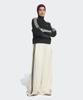 ADIDAS Satin Wide Leg Track Pants - Cream White:Black / Kd2542