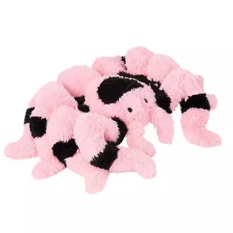 New Tarantula Plush Toy Black Pink Wolf Spider Plush Spider Stuffed Animals Dolls Room Decoration Bolster Kids Birthday Gifts