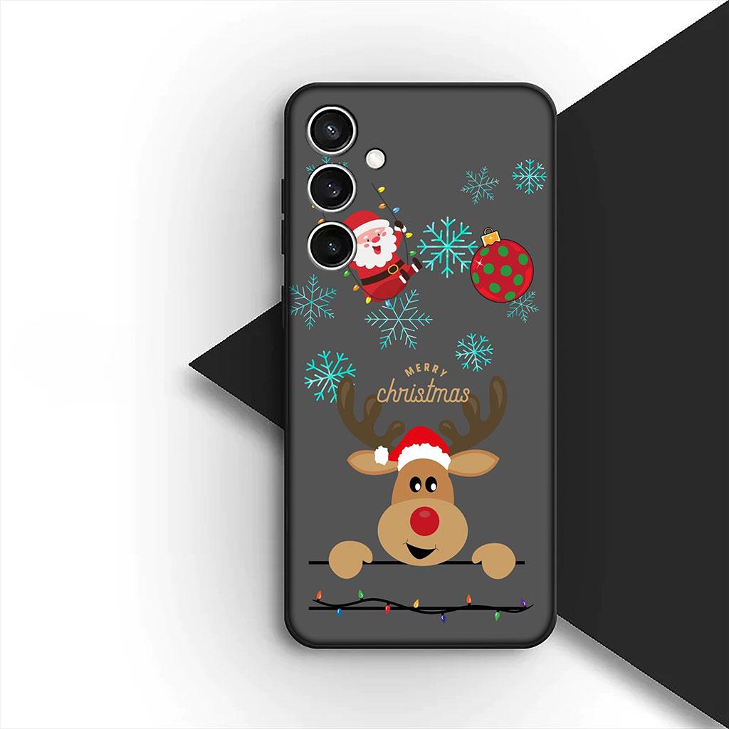 Snow Merry Christmas Deer gift Santa Claus Cover for Motorola Moto G55 G45 G75 G85 G13 Edge 50 30 Fusion 40 NEO Ultra Pro Case