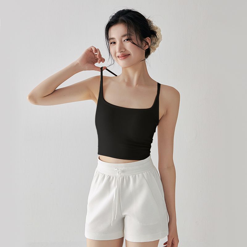 

Йога Весна/Лето Узкий Утягивающий Быстросохнущий Дышащий Жилет Black S